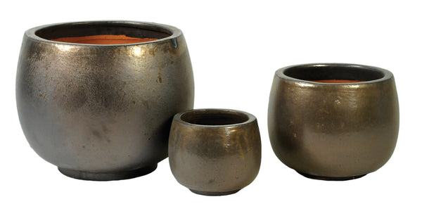 Glazed Pot Bowl Bronze S3 D27/53H18/38