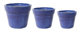 Glazed Basic Pot Falling Blue S3 D18/38H15/30