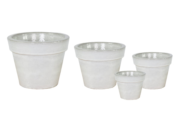 Glazed Basic Pot White S4 D18/4H16/39
