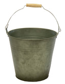 Zinc Vintage Green Bucket Wooden Handle D28H27