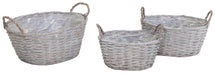 Livia Oval Basket Grey S3 L30/43W21/33H14/18